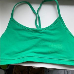Green lululemon size 6 flow-y sports bra